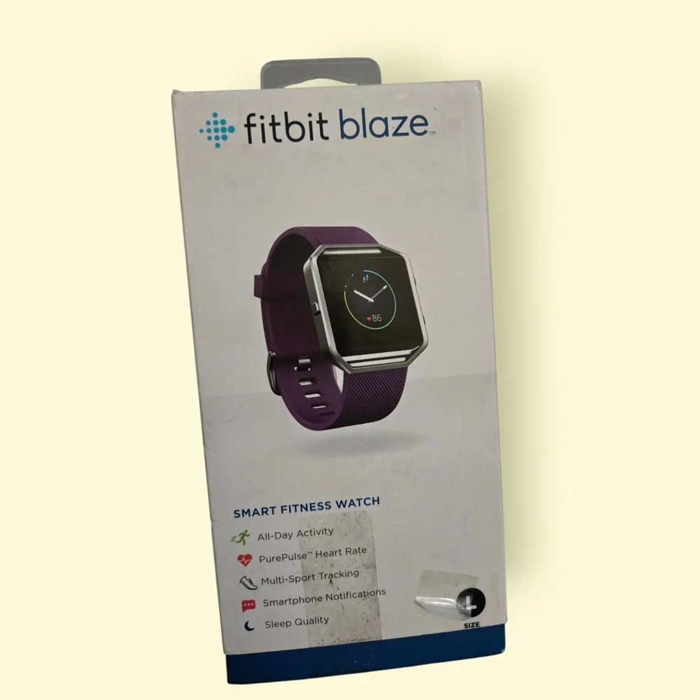 Fitbit Blaze Smart Fitness Watch - Plum Size L